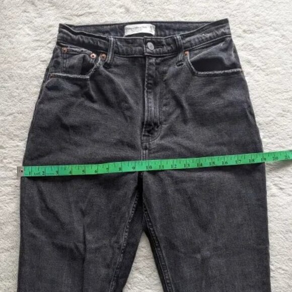 Abercrombie & Fitch Ultra High Rise Ankle Straight Jeans - Size 27 / 4R Curve - Picture 10 of 11